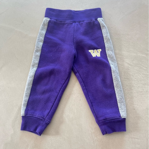 GEN2 UW Huskies 2pc Toddler Sweatsuit Zip up Hoodie & Pants, Purple, Unisex 2T - Picture 5 of 7